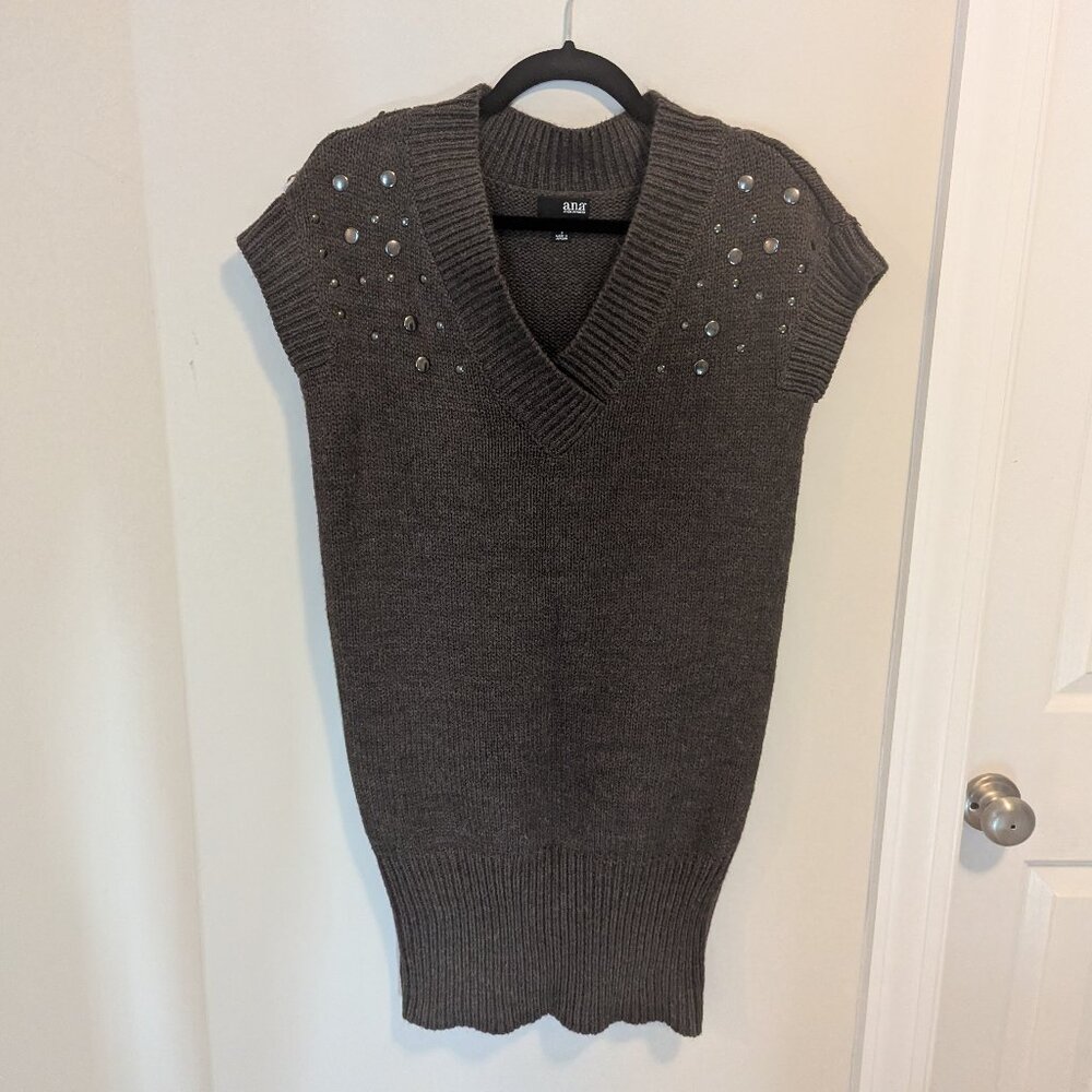 a.n.a. Brown cap sleeve sweater dress, Size S